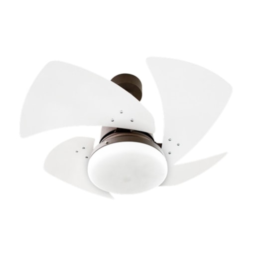 Ventilador Teto Tornado Led 4 Pás Branco/Marrom 127V Ventidelta  Ventilador Teto Tornado Led 4 Pás Branco/Marrom 127V Ventidelta